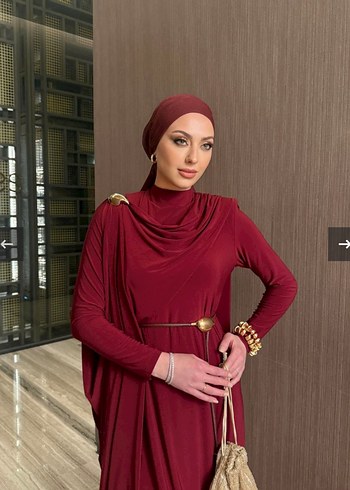m Beden bordo Renk Bordo Uzun Kollu Sandy Kumaş Elbise