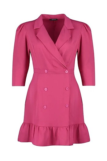 Pembe ceket elbise
