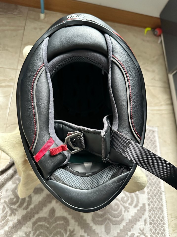 Kırmızı Baskılı Biker Motosiklet Kaskı - Görsel 5