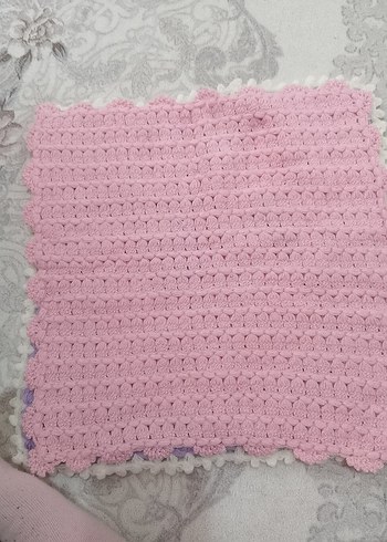 Mor Beyaz Çiçek Desenli Örgü Lif - Görsel 10