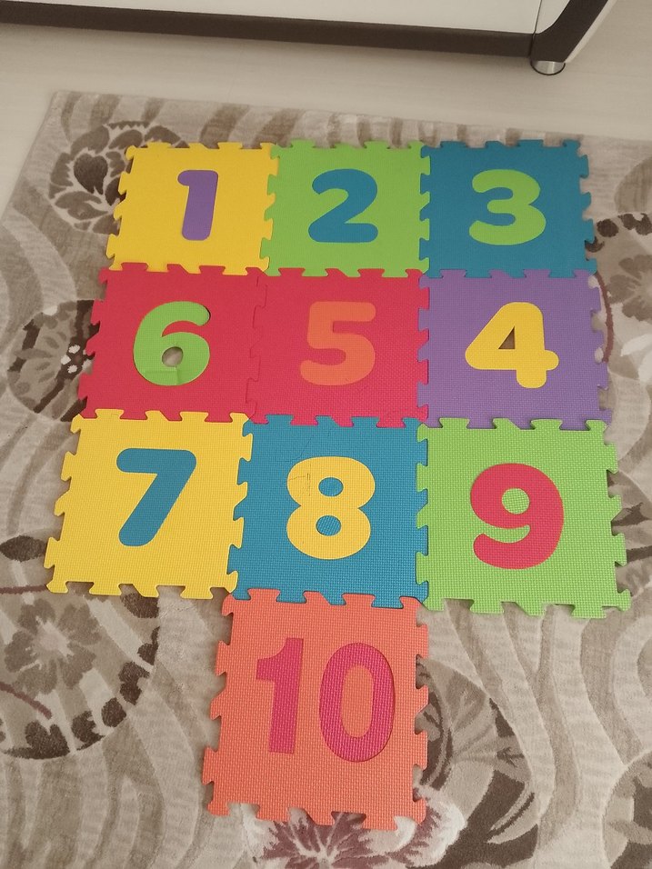 Renkli Sayı Desenli Bebek Oyun Matı - Görsel 2