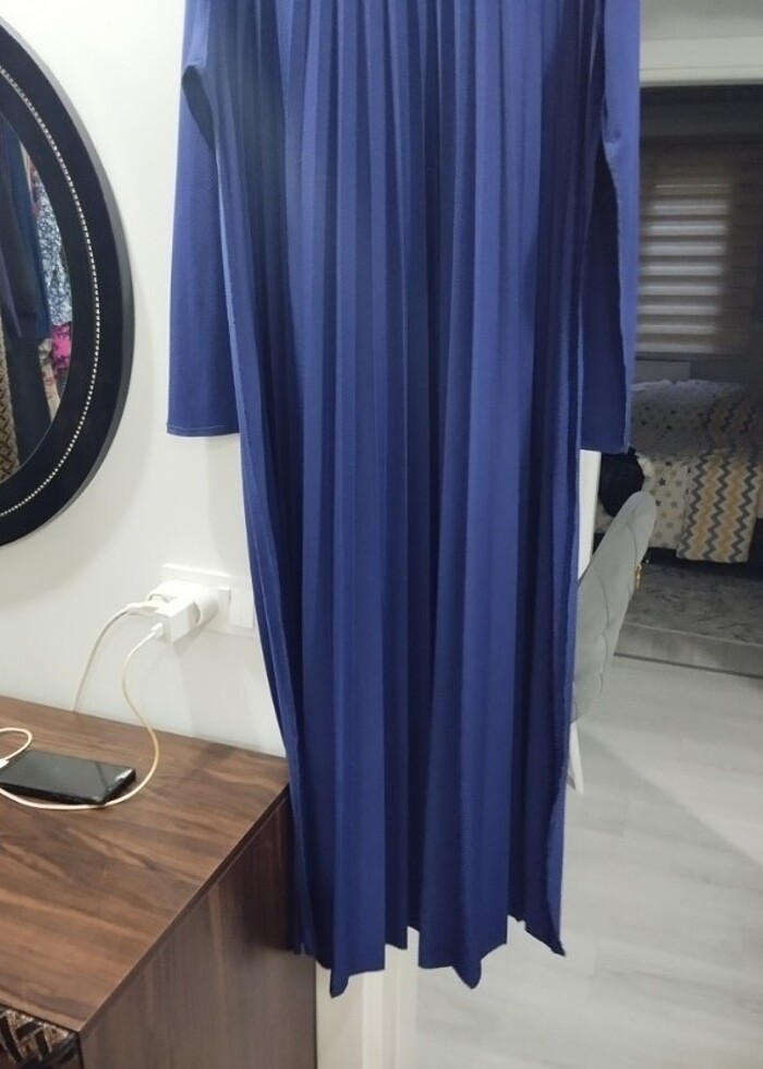 Pliseli elbise  - Görsel 2