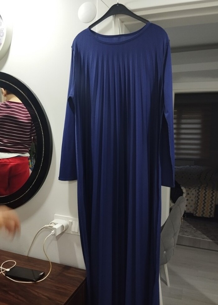 Pliseli elbise  - Görsel 4