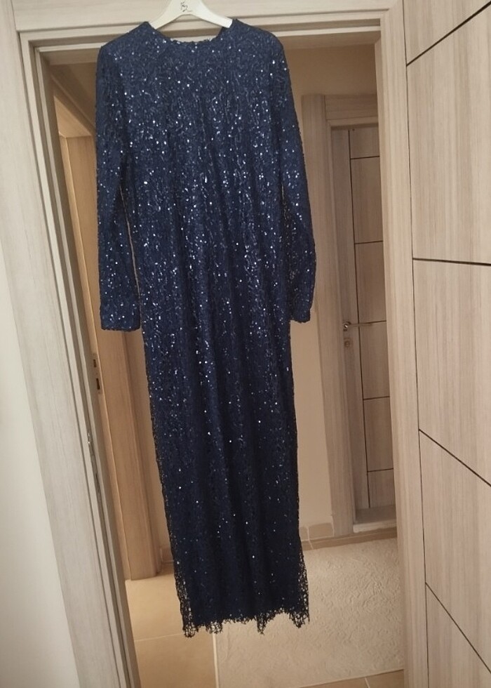 Lacivert pullu elbise - Görsel 2