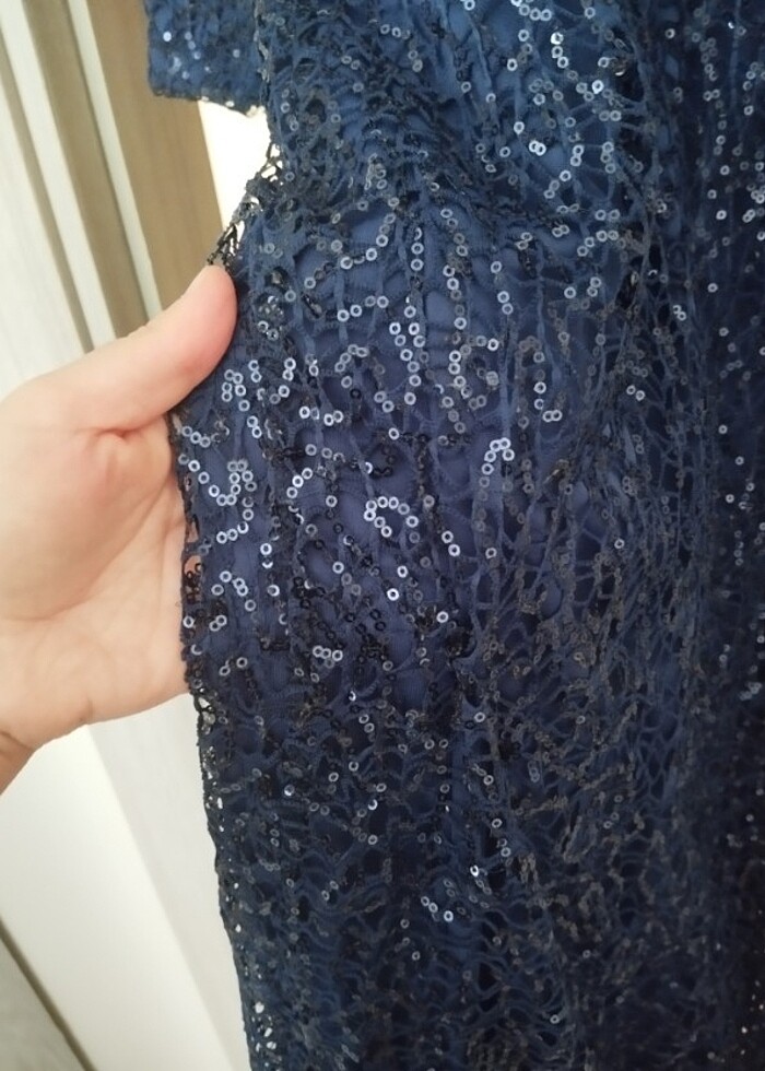 Lacivert pullu elbise - Görsel 3