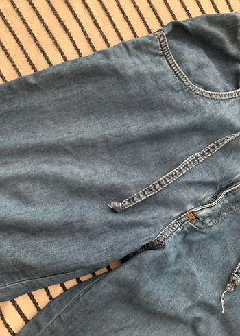 26 Beden Geniş Kesim Midi Kot Pantolon