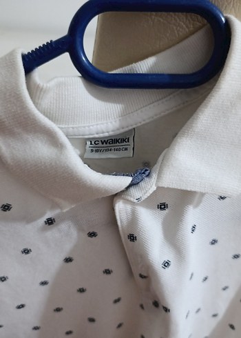 Erkek Beyaz Baskılı Pamuklu Polo Tişört - Görsel 2