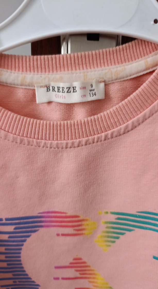 Kız Çocuk Pembe Uzun Kollu Baskılı Sweatshirt - Görsel 2