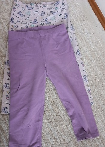 Kız Çocuk Mor Pamuklu Tayt 2li - Görsel 2