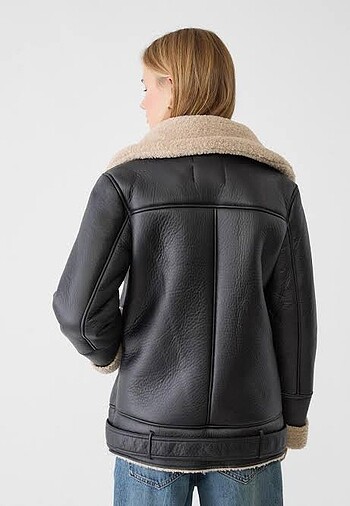 s Beden camel Renk Biker çeket