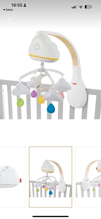 Beden beyaz Renk Fisher Price Dönence Mutlu Bulutlar
