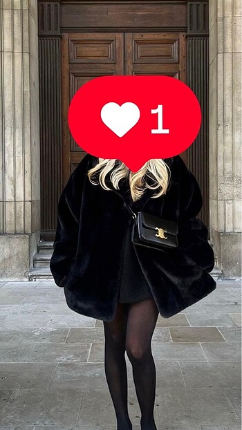 Zara siyah kürk