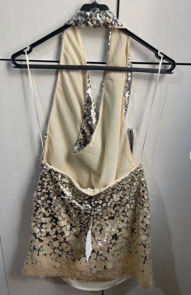 Pullu Payetli Mini Elbise Zara - Görsel 4