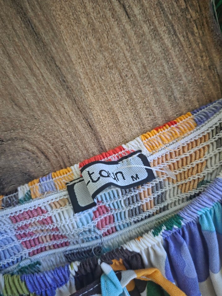 Renkli Çiçekli Midi Elbise - Görsel 3