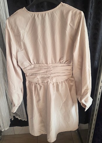 Parisian Stil Bej Elbise - Görsel 3
