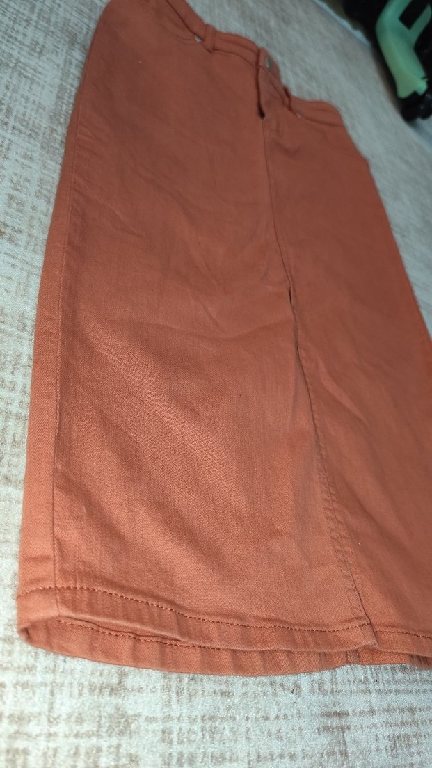 Bej Kadın Uzun Etek Fermuarlı - Görsel 3