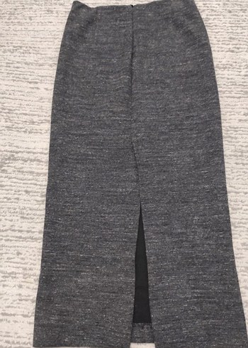 Kadın Gri Uzun Kalem Etek - Görsel 3