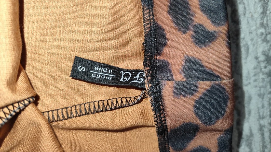 Kahverengi Leopar Desenli Kadın Tayt - Görsel 4