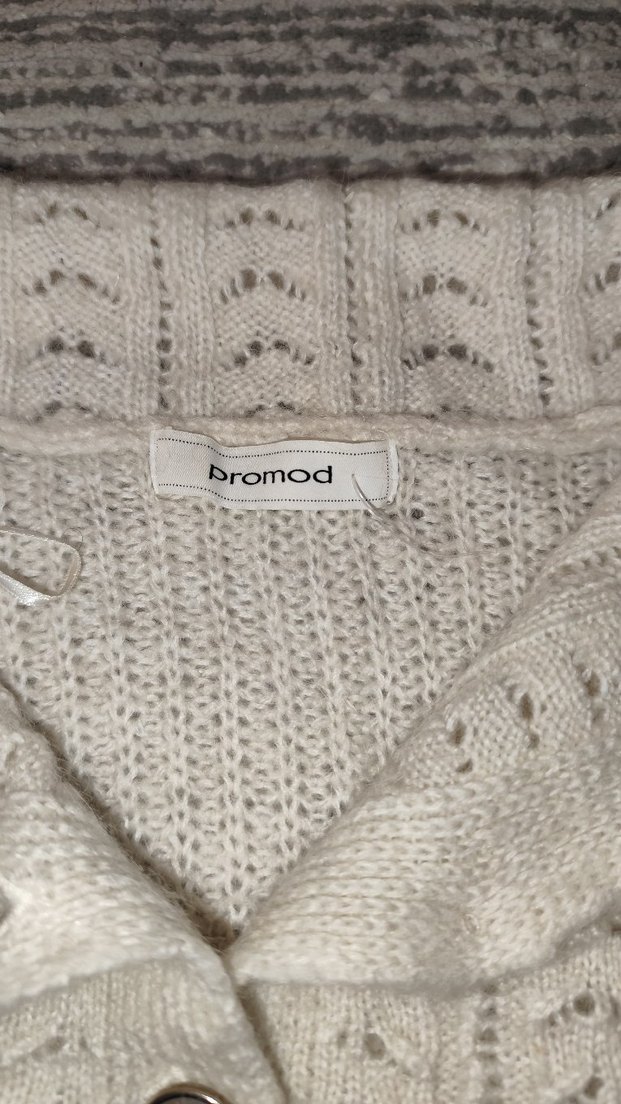 Krem Yüksek Yakalı Örgü Kadın Kazak - Görsel 4