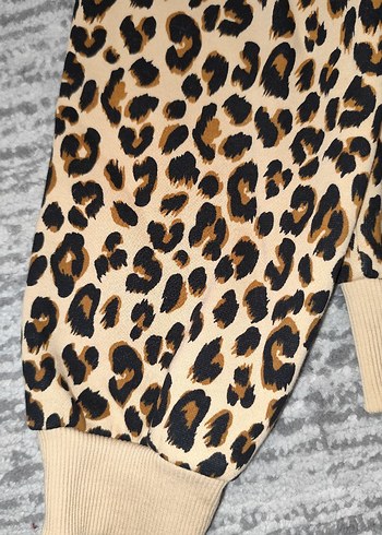 xs Beden H&M Kahverengi Leopar Desenli Uzun Kollu Bluz