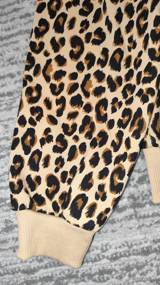 H&M Kahverengi Leopar Desenli Uzun Kollu Bluz - Görsel 3