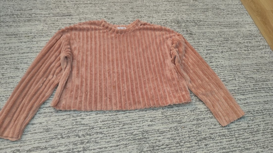 Zara Kadın Pembe Uzun Kollu Triko Kazak - Görsel 4