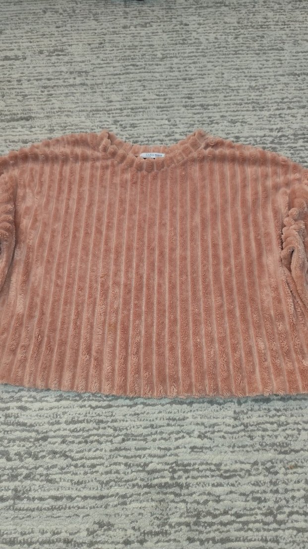 Zara Kadın Pembe Uzun Kollu Triko Kazak - Görsel 2