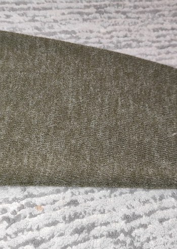 Kapüşonlu Haki Bol Kesim Triko - Görsel 4