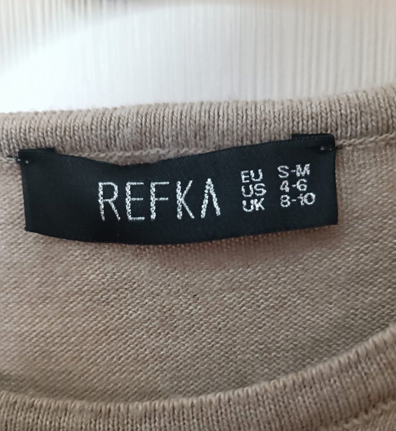 Bej Uzun Kollu Rahat Kesim Elbise - Görsel 2