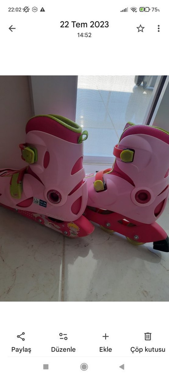 Pembe Renkli Kız Çocuk  36 numara saglam temız paten - Görsel 2