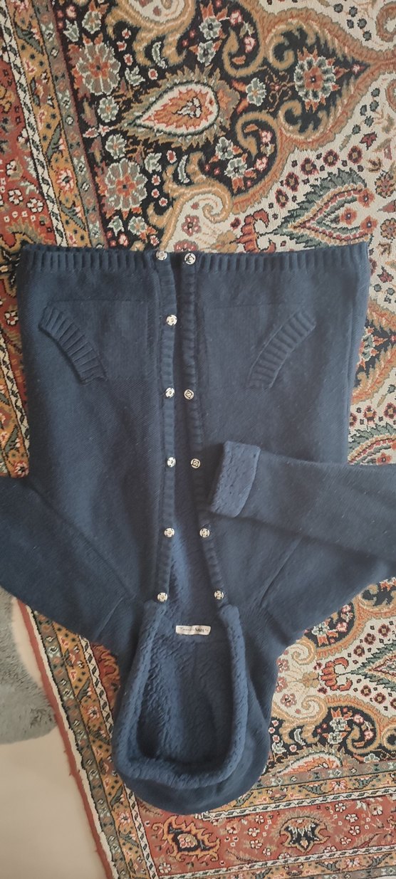 lacovert  içi kurklu. tıfani marka  kalın ceket - Görsel 2