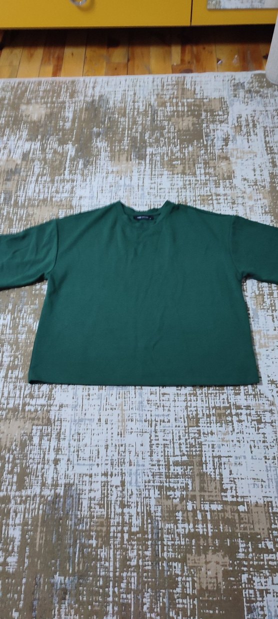 yeşil renk m beden  sukub kumaş  kapri kol rahat baharlık buliz - Görsel 3