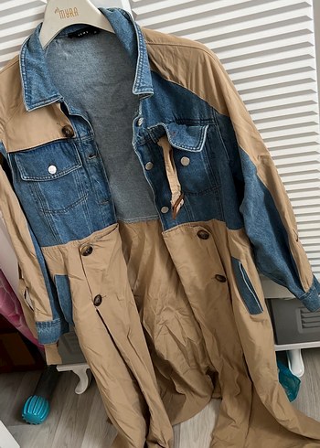 Mavi Jeans Düğmeli Uzun Kesim Kadın Kot Ceket