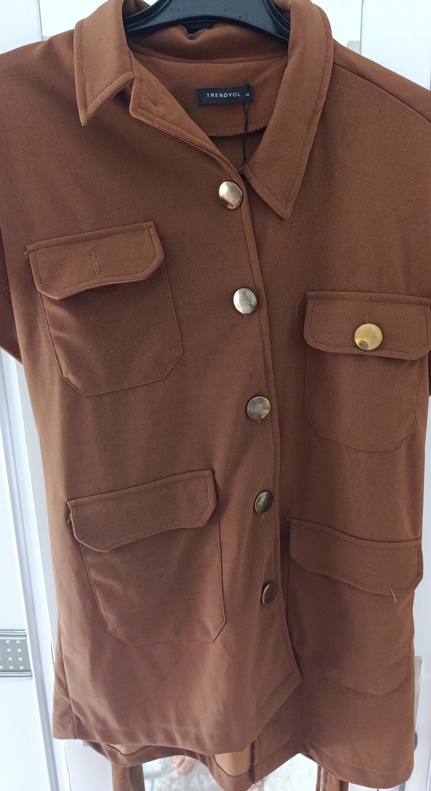 Kemerli Kadın Süet Kumaş Pantolon - Görsel 2