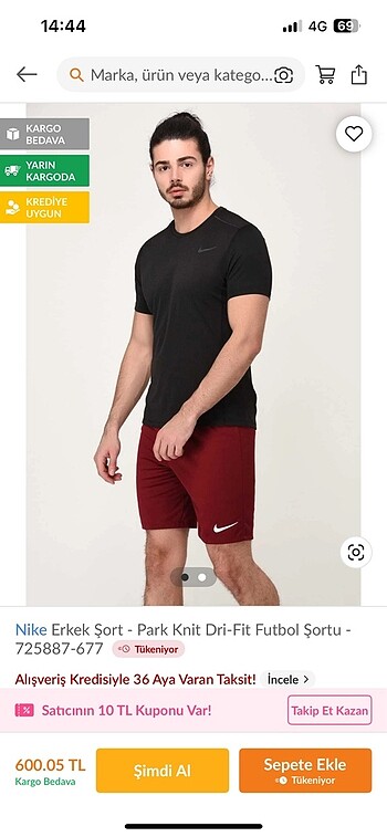 Nike Erkek Dri-Fit Futbol Şortu