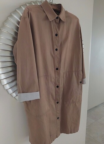 38 Beden camel Renk Stradivarius trençkot pardesü