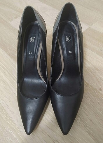 Gri-vizon detaylı Mango stiletto