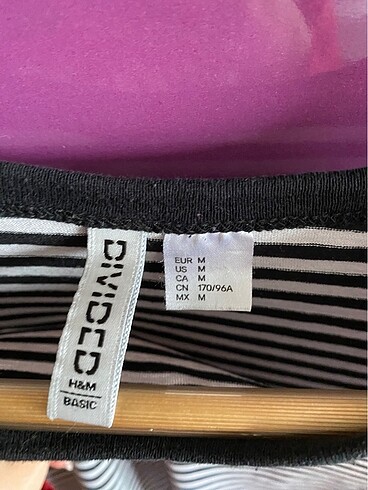 H&M yatay çicgili t-shirt