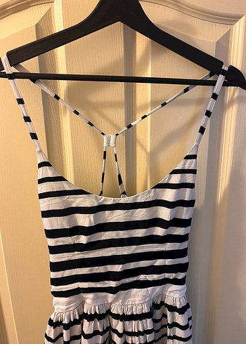 H&M H&M Çizgili Pilili Mini elbise