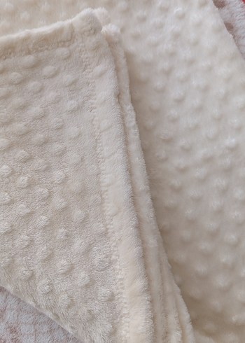 Bebek için beyaz dokulu battaniye - Görsel 3