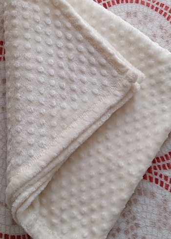 Bebek için beyaz dokulu battaniye - Görsel 2