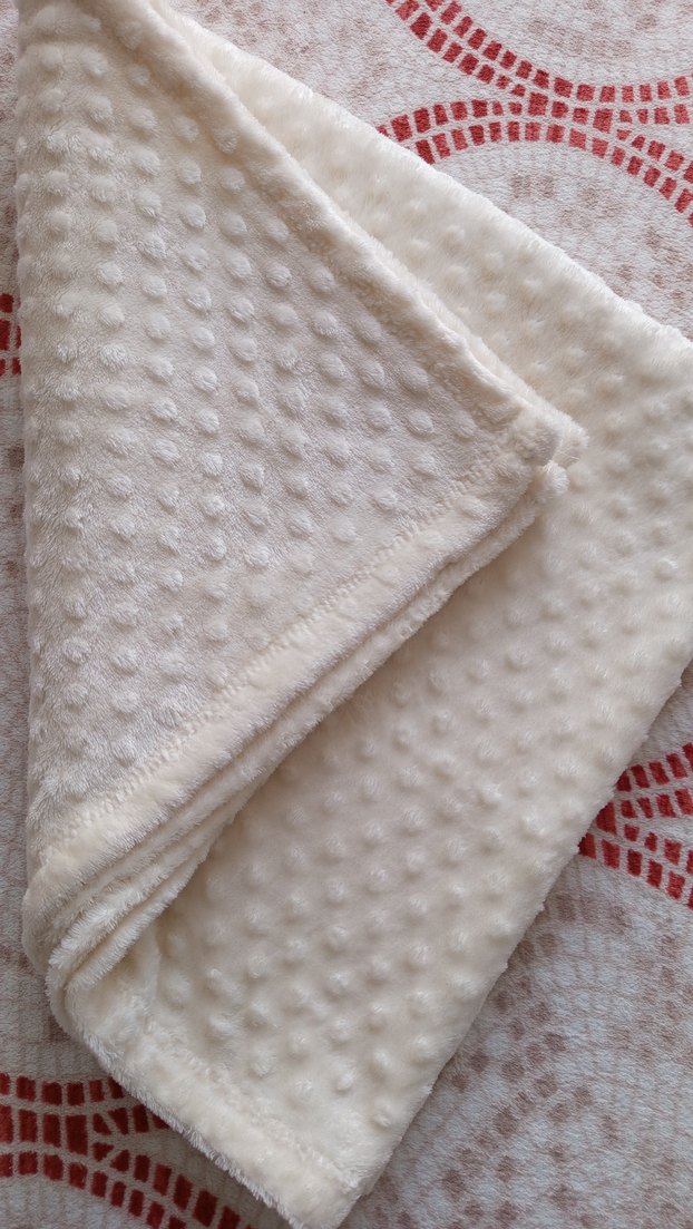 Bebek için beyaz dokulu battaniye - Görsel 2