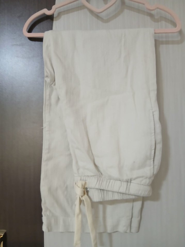 Mavi Keten Pantolon - Görsel 2