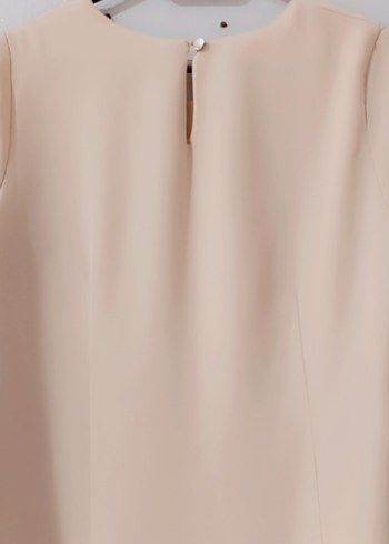 Bej Kadın Uzun Salaş Tunik - Görsel 3