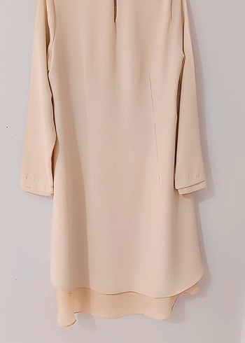Bej Kadın Uzun Salaş Tunik - Görsel 2