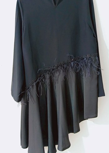 Siyah Uzun Kollu Gotik Kadın Abiye takım elbise - Görsel 3