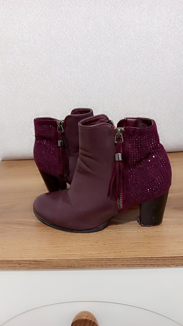 Polaris bordo topuklu bot - Görsel 3