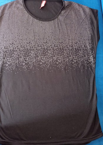 Kadın Kahverengi Payetli Tişört yeni - Görsel 3