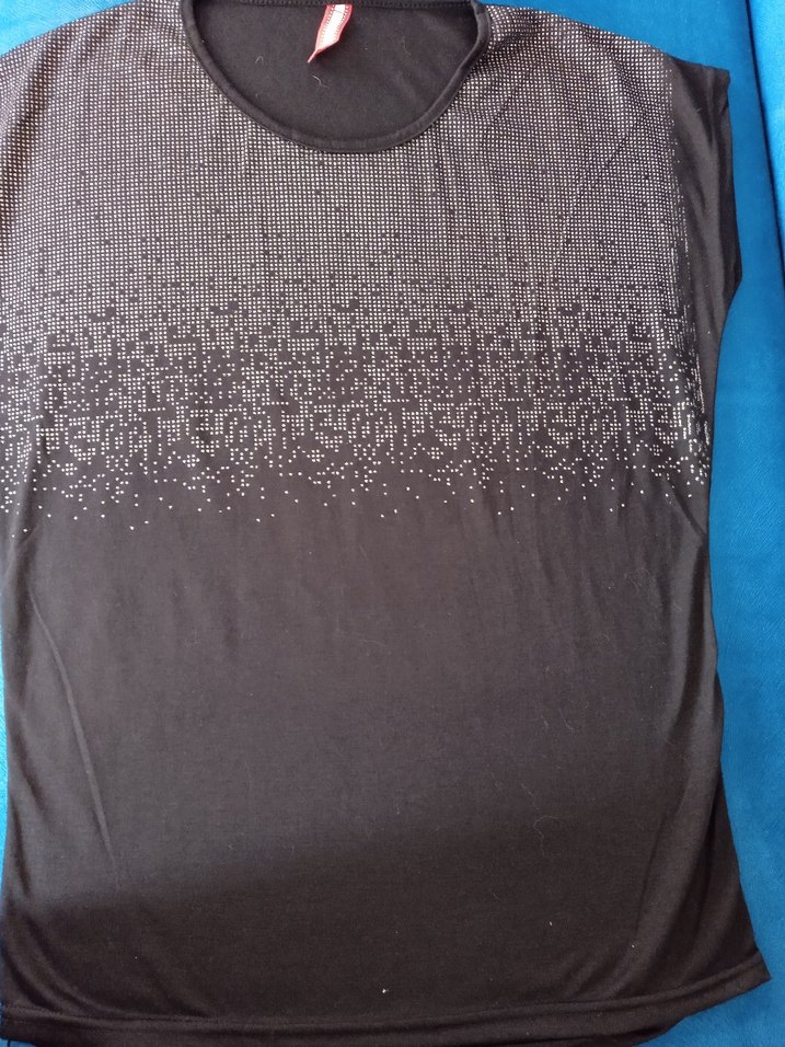 Kadın Kahverengi Payetli Tişört yeni - Görsel 3