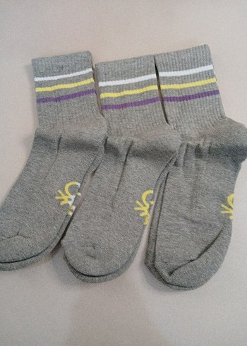 BENETTON 12 ÇİFT HAVLU TABAN ÇORAP - Görsel 2